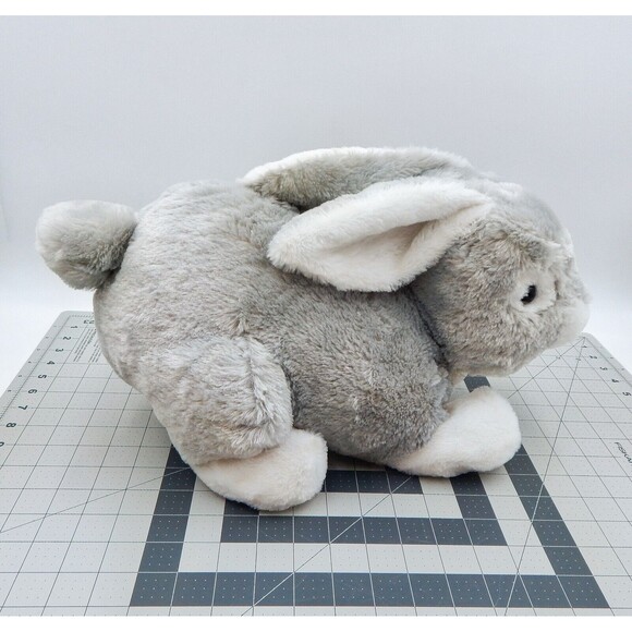 Dan Dee Collectors Choice Grey Bunny Rabbit Plush Stuffed Animal 17 Inch Bow - Picture 4 of 11